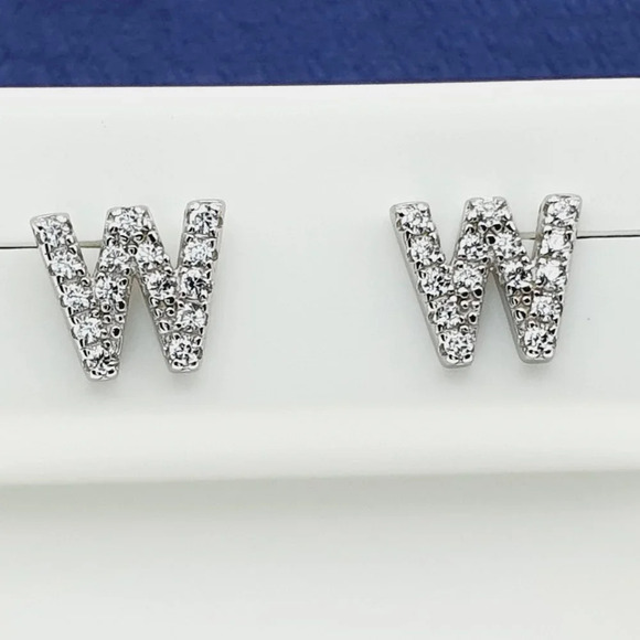 925 Sterling Silver CZ Stud Earrings for Women/Girl, US925P1082 - Picture 8 of 10